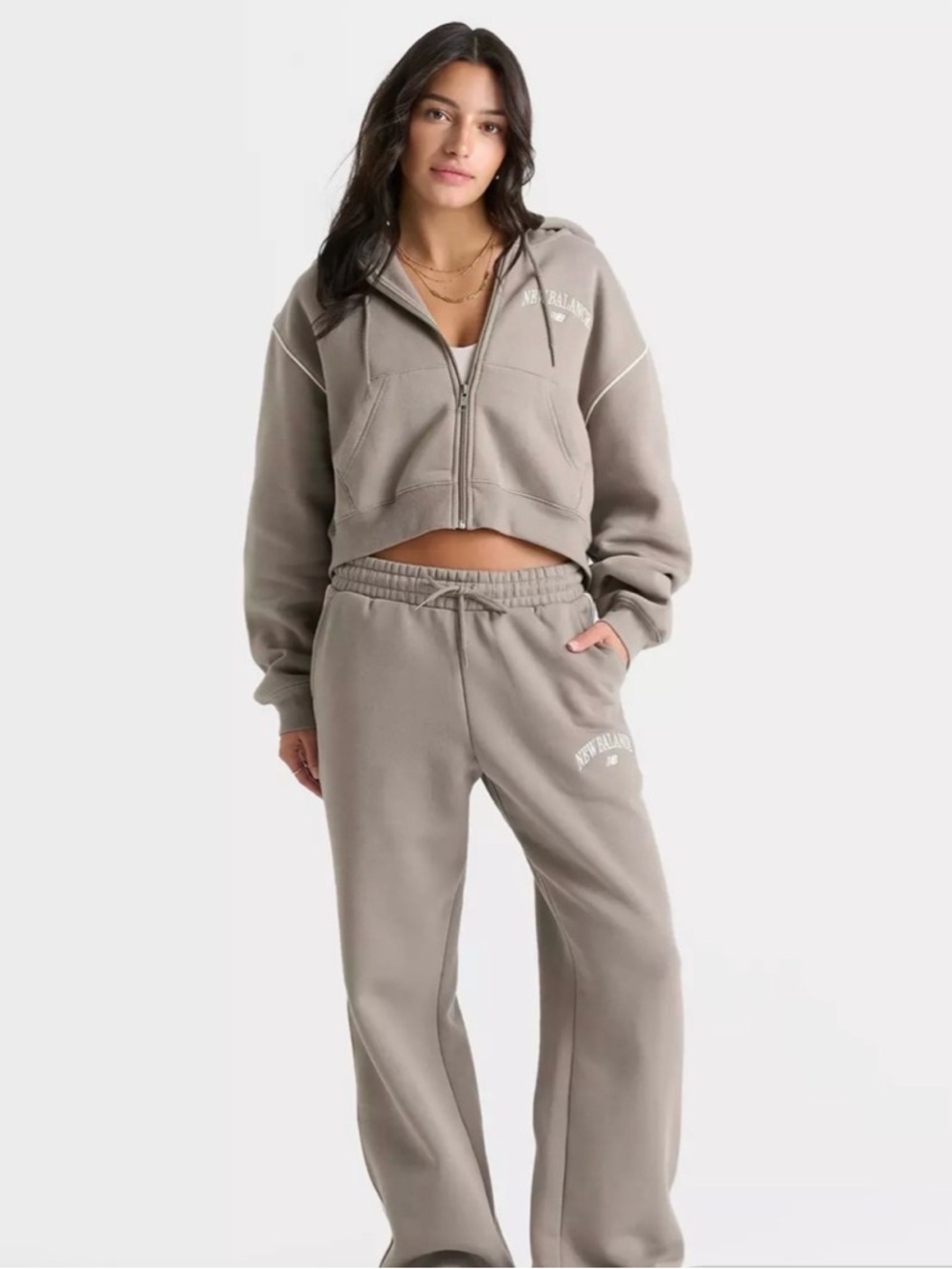 New Balance Varsity Fleece 🤎 Hoodie and Jogger Pants Set